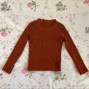 Burnt orange ribbed top